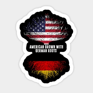 American Grown with German Roots USA Flag Sticker